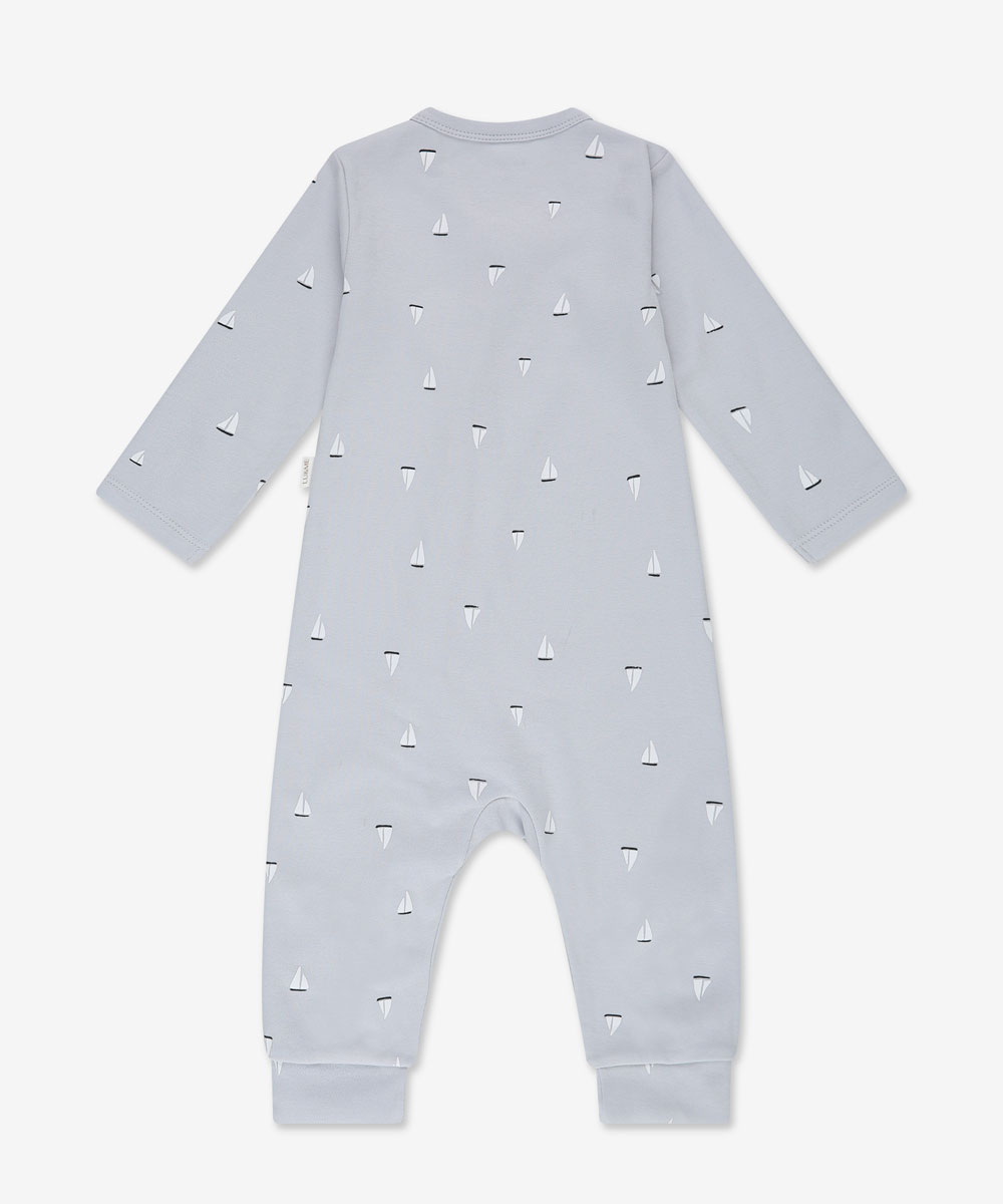 אוברול  עם רוכסן - תכלת מודפס - תמונת מוצר 2