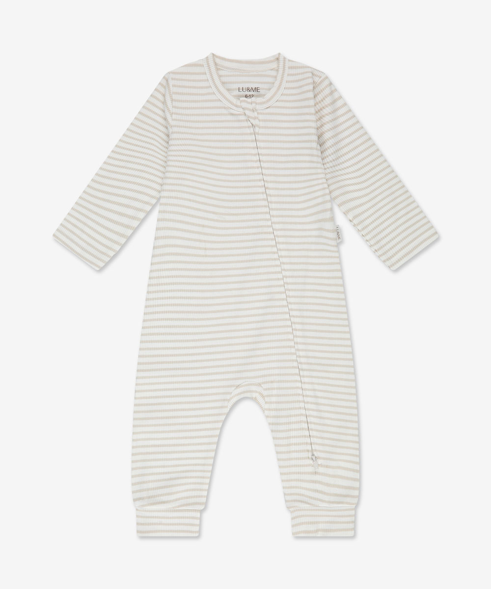 אוברול  עם רוכסן - בז'