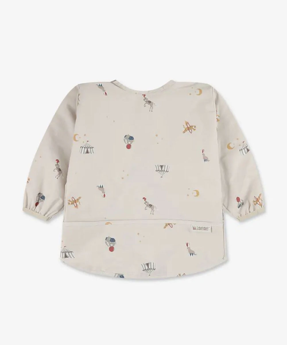 סינר אוכל עם שרוולים מיננה - אבן מודפס