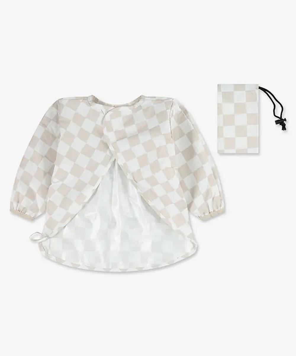 סינר אוכל עם שרוולים מיננה - שמנת מודפס - תמונת מוצר 2