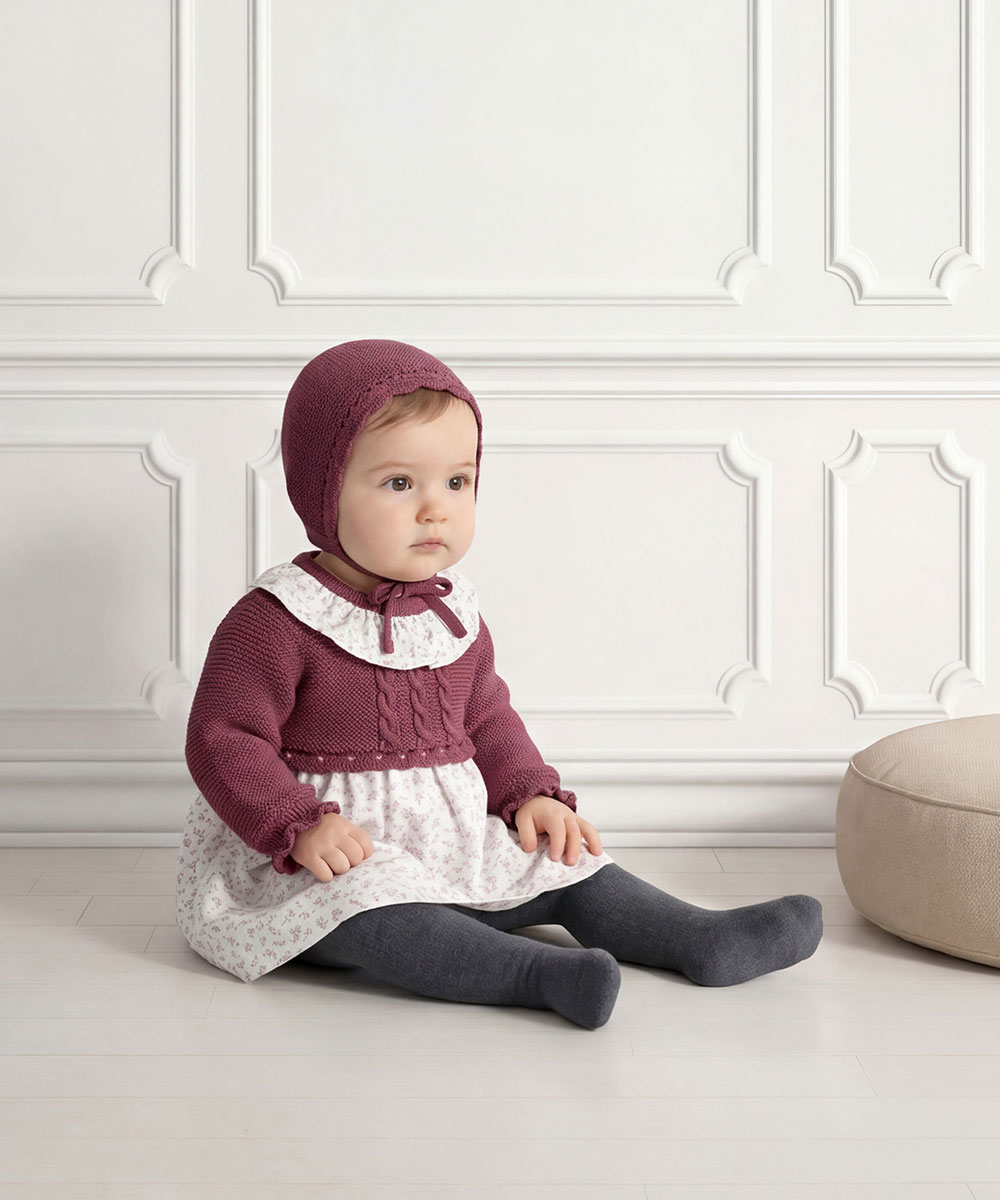 שמלה סרוגה + כובע - CEREZO