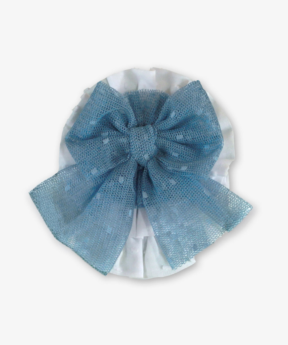 סיכת טול לשיער  - Blue Pearl